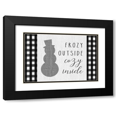 Winter Wonder landscape IV Black Modern Wood Framed Art Print with Double Matting by Hartworks