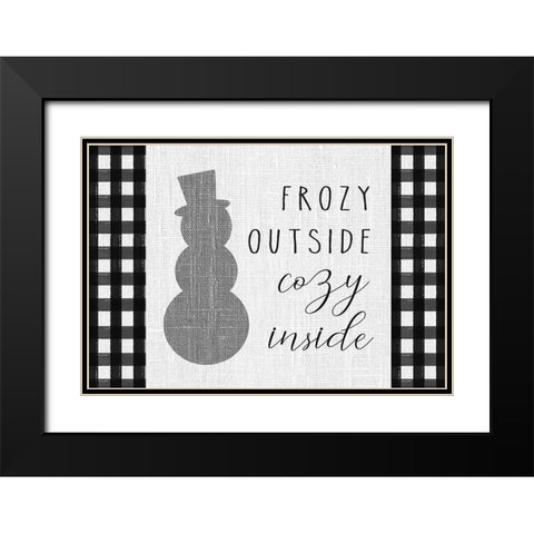 Winter Wonder landscape IV Black Modern Wood Framed Art Print with Double Matting by Hartworks