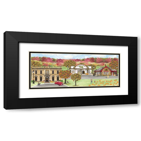 Harvest Village panel II Black Modern Wood Framed Art Print with Double Matting by Reed, Tara