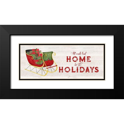 Season of Giving panel I Black Modern Wood Framed Art Print with Double Matting by Reed, Tara