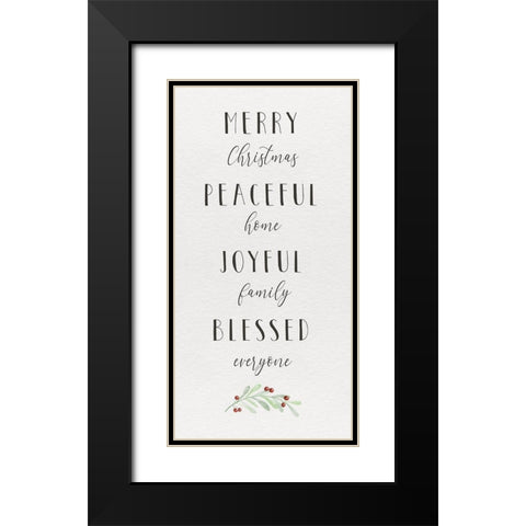 Cozy Christmas Panel I Black Modern Wood Framed Art Print with Double Matting by Hartworks