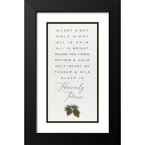 Cozy Christmas Panel III Black Modern Wood Framed Art Print with Double Matting by Hartworks