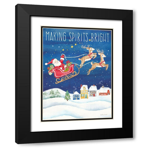 Making Spirits Bright portrait Black Modern Wood Framed Art Print with Double Matting by Coulter, Cynthia