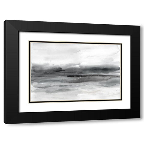 Gray Seascape Black Modern Wood Framed Art Print with Double Matting by Coulter, Cynthia