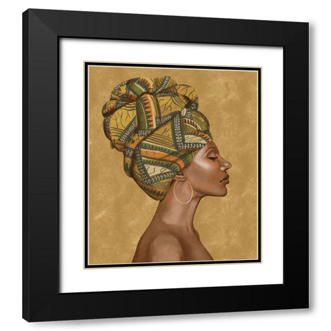 Beautiful Woman I Black Modern Wood Framed Art Print with Double Matting by Bannarot