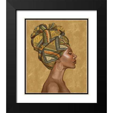 Beautiful Woman I Black Modern Wood Framed Art Print with Double Matting by Bannarot