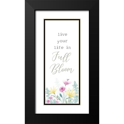Full Bloom vertical I Black Modern Wood Framed Art Print with Double Matting by Hartworks