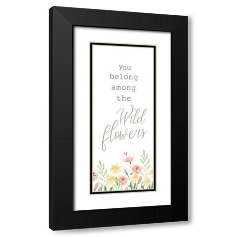 Full Bloom vertical II Black Modern Wood Framed Art Print with Double Matting by Hartworks