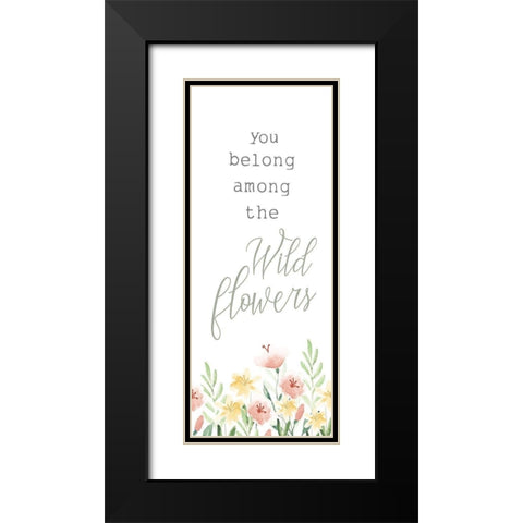 Full Bloom vertical II Black Modern Wood Framed Art Print with Double Matting by Hartworks