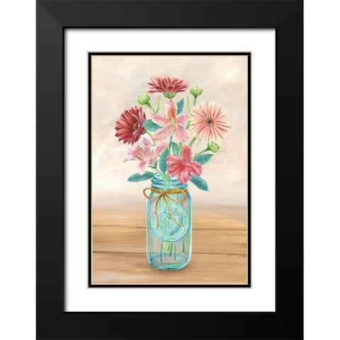 Floral Jar I Black Modern Wood Framed Art Print with Double Matting by Wilson, Kelsey