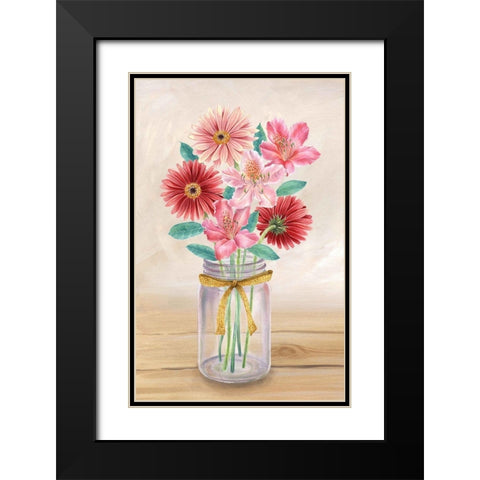 Floral Jar II Black Modern Wood Framed Art Print with Double Matting by Wilson, Kelsey
