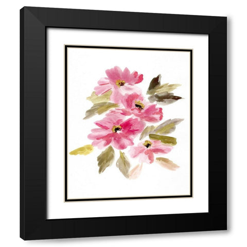Farmhouse Florals V Black Modern Wood Framed Art Print with Double Matting by Chapman, Marcy