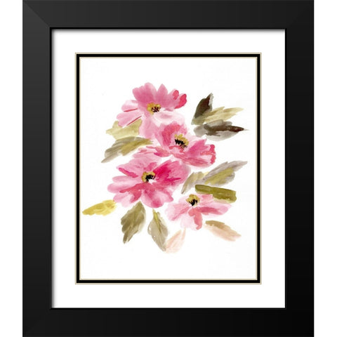 Farmhouse Florals V Black Modern Wood Framed Art Print with Double Matting by Chapman, Marcy