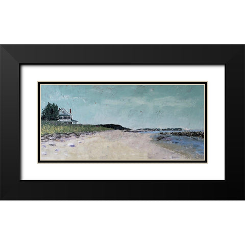 Metis Beach I Black Modern Wood Framed Art Print with Double Matting by Cusson, Marie Elaine