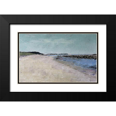 Metis Beach II Black Modern Wood Framed Art Print with Double Matting by Cusson, Marie Elaine