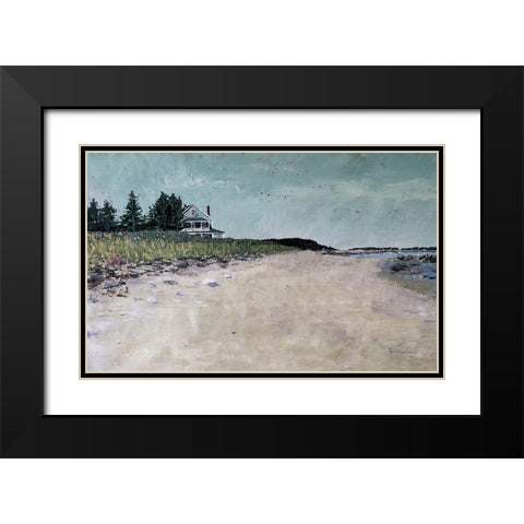 Metis Beach III Black Modern Wood Framed Art Print with Double Matting by Cusson, Marie Elaine