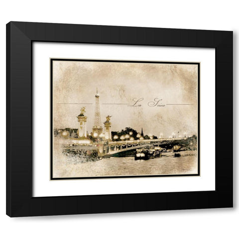 Le Pont Alexandre Black Modern Wood Framed Art Print with Double Matting by Cusson, Marie Elaine