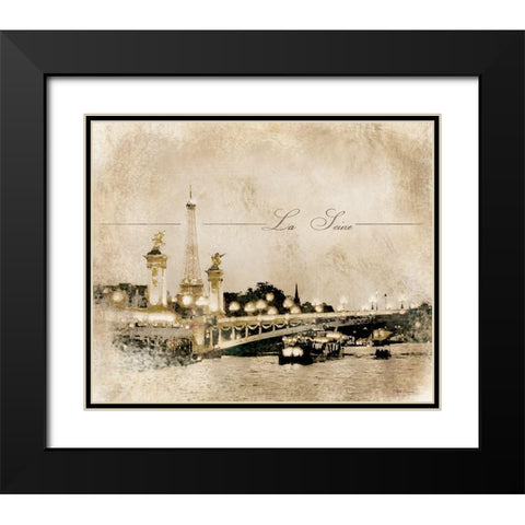 Le Pont Alexandre Black Modern Wood Framed Art Print with Double Matting by Cusson, Marie Elaine