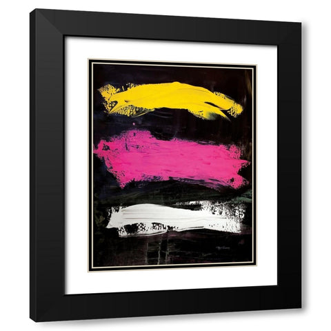 Bright Abstract portrait Black Modern Wood Framed Art Print with Double Matting by Cusson, Marie Elaine