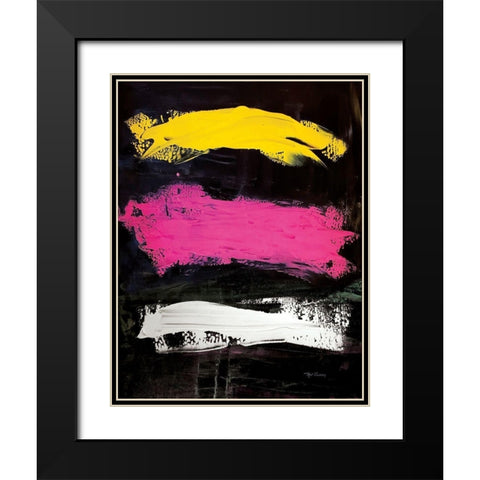 Bright Abstract portrait Black Modern Wood Framed Art Print with Double Matting by Cusson, Marie Elaine