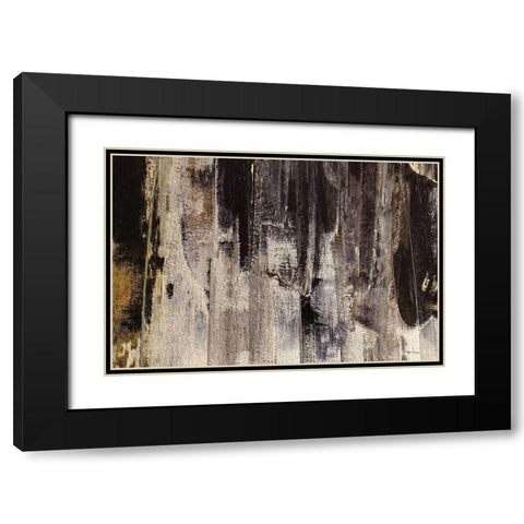 Neutral Stripes II Black Modern Wood Framed Art Print with Double Matting by Cusson, Marie Elaine
