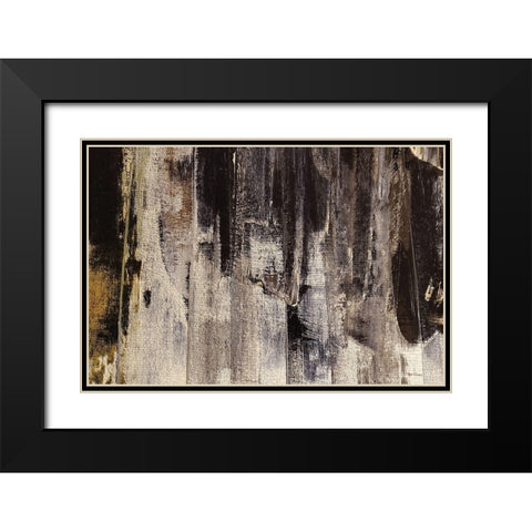 Neutral Stripes II Black Modern Wood Framed Art Print with Double Matting by Cusson, Marie Elaine