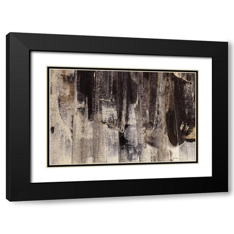Neutral Stripes III Black Modern Wood Framed Art Print with Double Matting by Cusson, Marie Elaine