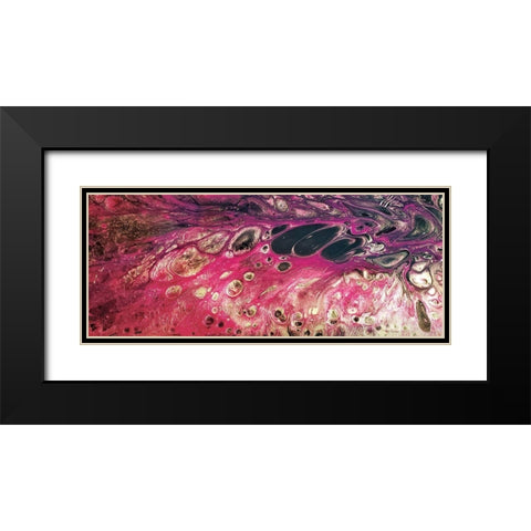 Lava Dance panel II Black Modern Wood Framed Art Print with Double Matting by Cusson, Marie Elaine