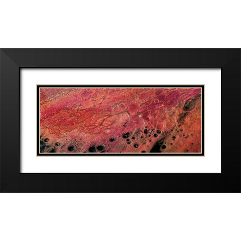 Lava Dance panel IV Black Modern Wood Framed Art Print with Double Matting by Cusson, Marie Elaine
