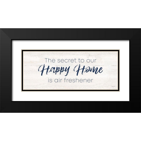 Bathroom Humor panel III-Happy Home Black Modern Wood Framed Art Print with Double Matting by Reed, Tara
