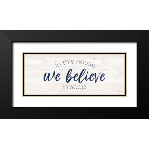 Bathroom Humor panel V-Believe Black Modern Wood Framed Art Print with Double Matting by Reed, Tara
