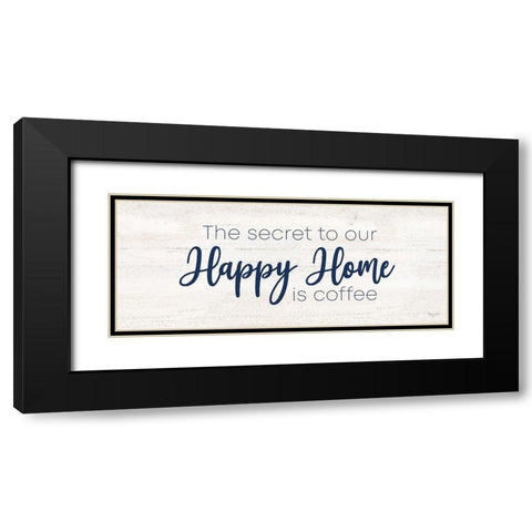 Coffee Kitchen Humor panel IV-Secret Black Modern Wood Framed Art Print with Double Matting by Reed, Tara