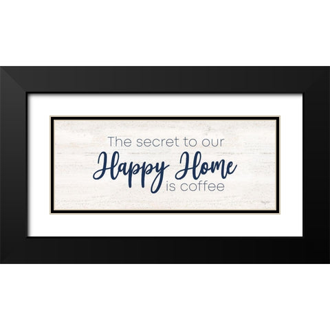 Coffee Kitchen Humor panel IV-Secret Black Modern Wood Framed Art Print with Double Matting by Reed, Tara