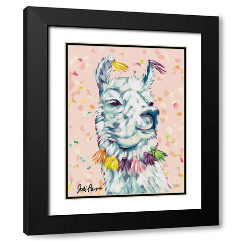 Drama Llama II Black Modern Wood Framed Art Print with Double Matting by Augustine, Jodi