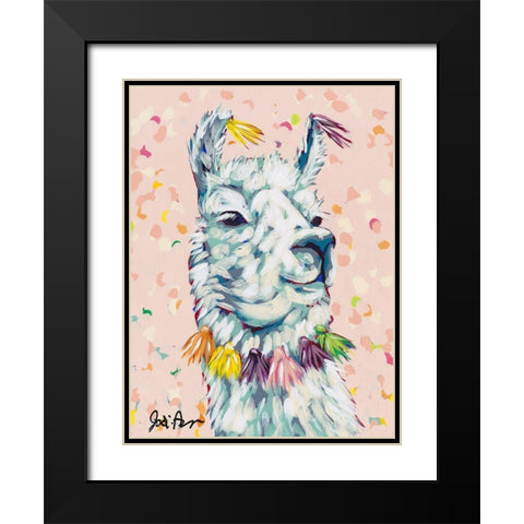 Drama Llama II Black Modern Wood Framed Art Print with Double Matting by Augustine, Jodi