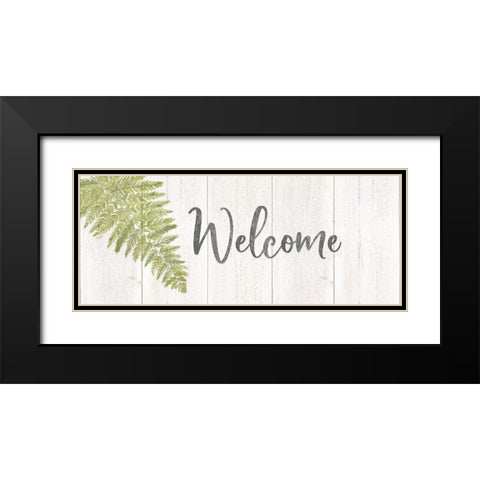 Natural Inspirations panel I-Welcome Black Modern Wood Framed Art Print with Double Matting by Reed, Tara