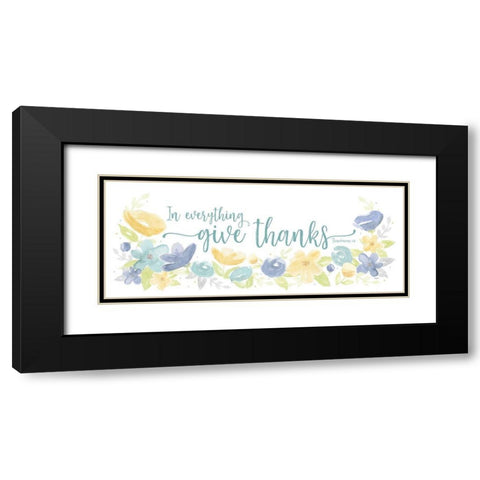 Kellys Garden panel II-Give Thanks Black Modern Wood Framed Art Print with Double Matting by Reed, Tara