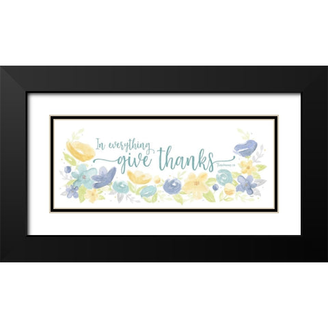 Kellys Garden panel II-Give Thanks Black Modern Wood Framed Art Print with Double Matting by Reed, Tara