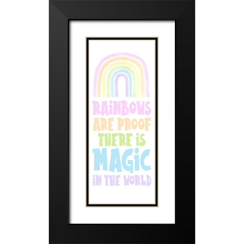Pastel Rainbows vertical II-Proof Black Modern Wood Framed Art Print with Double Matting by Reed, Tara
