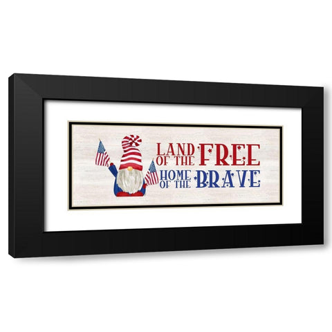 Patriotic Gnomes panel I-Land of the Free Black Modern Wood Framed Art Print with Double Matting by Reed, Tara