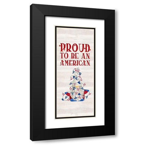 Patriotic Gnomes vertical II-American Black Modern Wood Framed Art Print with Double Matting by Reed, Tara