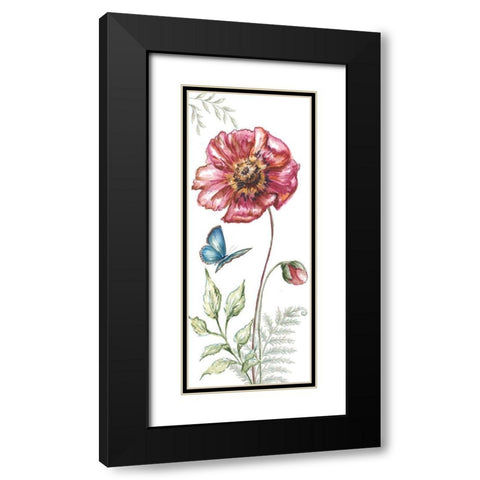 Wildflower Stem panel I Black Modern Wood Framed Art Print with Double Matting by Tre Sorelle Studios