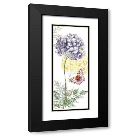 Wildflower Stem panel III Black Modern Wood Framed Art Print with Double Matting by Tre Sorelle Studios