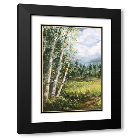Colorado Meadow panel I Black Modern Wood Framed Art Print with Double Matting by Tre Sorelle Studios