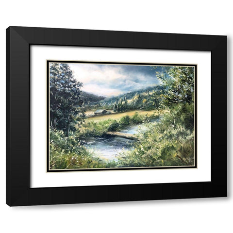 Dolores Ranch Painting Black Modern Wood Framed Art Print with Double Matting by Tre Sorelle Studios