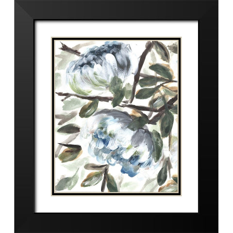 Farmhouse Blue Bush I Black Modern Wood Framed Art Print with Double Matting by Chapman, Marcy