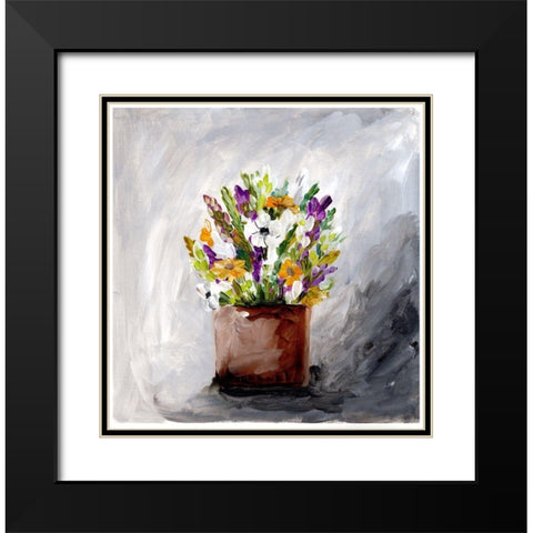 Spring Bouquet Black Modern Wood Framed Art Print with Double Matting by Chapman, Marcy