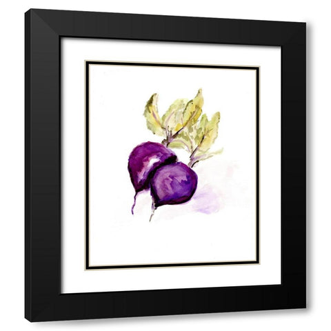 Veggie Sketch plain  III-Beets Black Modern Wood Framed Art Print with Double Matting by Chapman, Marcy