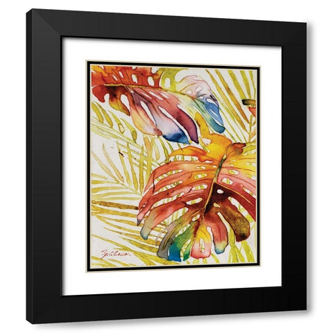 Tropic Botanicals II Black Modern Wood Framed Art Print with Double Matting by Cusson, Marie Elaine