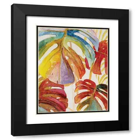 Tropic Botanicals III Black Modern Wood Framed Art Print with Double Matting by Cusson, Marie Elaine